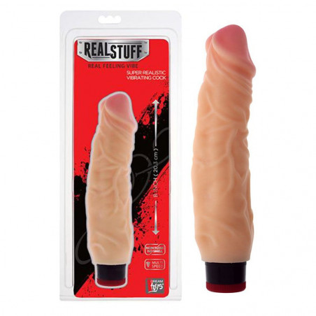 20639 REALSTUFF FALLO REALISTICO VIBRANTE CON VELOCITÀ REGOLABILE COLOR CARNE 8”