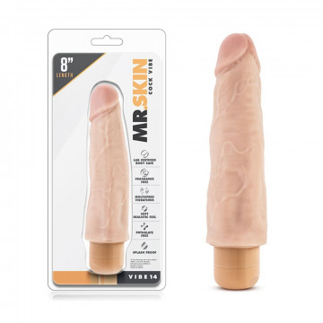 330476 MR. SKIN COCK VIBE 14  FALLO VIBRANTE IN PVC LUNGHEZZA CM 17.5