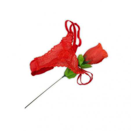 57004644 ROSE MIT ROTEM G-STRING  ROSA ROSSA CON PERIZOMA ROSSO