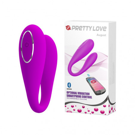 PRETTY LOVE AUGUST VIBRATORE GIOCO DI COPPIA RICARICABILE USB 12 FUNZIONI CON APP BLUETOOTH