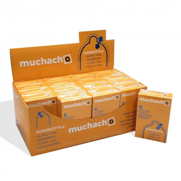 MUCHACHO SUPERSOTTILE PROFILATTICI PRESERVATIVI TRASPARENTI SOTTILI SENZA AROMA 6 X 20