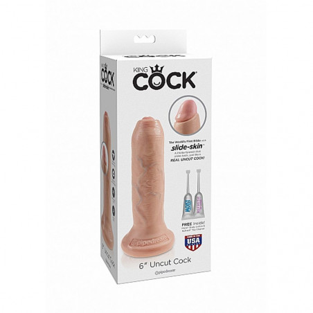 PD5560-21 PIPEDREAM KING COCK 6" UNCUT FLESH  FALLO REALISTICO NON CIRCONCISO 6"