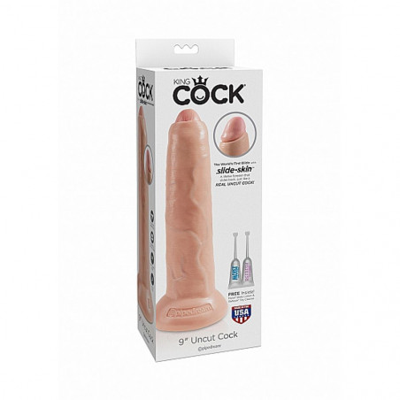 PD5562-21 PIPEDREAM KING COCK 9" UNCUT – FLESH  FALLO REALISTICO NON CIRCONCISO 9"