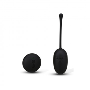 51055 REMOTE CONTROL EGG BLACK  OVETTO VIBRANTE 7 CM CON TELECOMANDO WIRELESS COLORE NERO