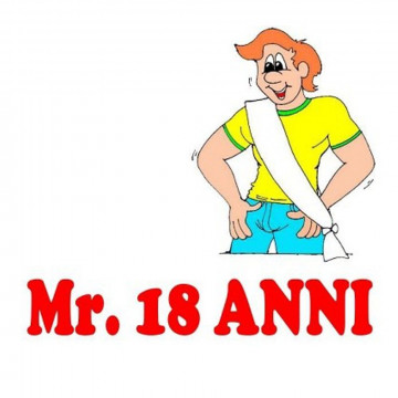 SEX3361a FASCIA RAGAZZO COMPLEANNO MAGGIORENNE MR. 18 ANNI