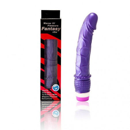 D47-194158 WAVES OF PLEASURE FANTASY VIBE  FALLO REALISTICO ECONOMICO MORBIDO VIBRAOTRE VIOLA 23 CM