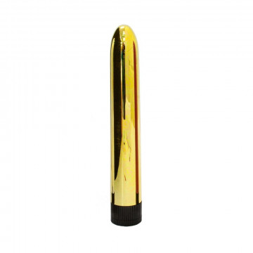 SUPER SLICK VIBRATOR GOLD VIBRATORE ANALE VAGINALE CLASSICO ORO 17,5 CM