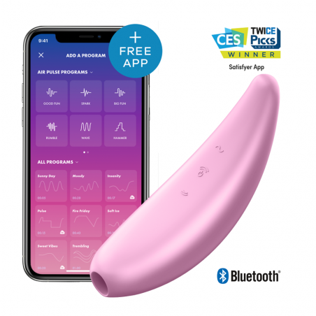 SATISFYER CURVY 3+ PINK STIMOLATORE SUCCHIA CLITORIDE IN SILICONE ROSA