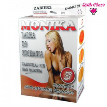 MONIKA LOVE DOLL BAMBOLA GONFIABILE BIANCA POLACCA GRANDEZZA REALE 3 FORI