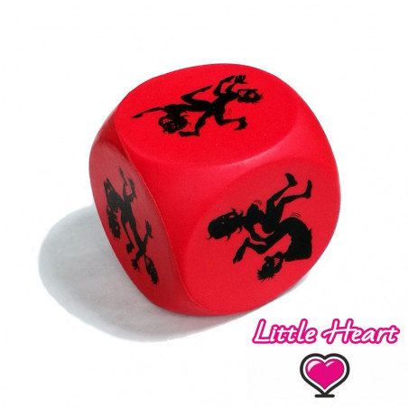 LITTLE HEART DADO ANTISTRESS RED KAMASUTRA ROSSO MORBIDO CM 6 CIRCA ADDIO AL CELIBATO NUBILATO GIOCO POSIZIONI