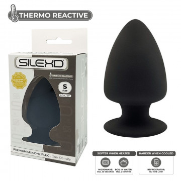 SILEXD 230191 ANAL PLUG ANALE STIMOLATORE TAGLIA S ALTEZZA 3,5" BLACK SILICONE NERO 9 CM