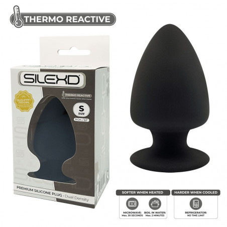 SILEXD 230191 ANAL PLUG ANALE STIMOLATORE TAGLIA S ALTEZZA 3,5" BLACK SILICONE NERO 9 CM