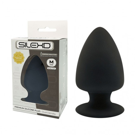 SILEXD 230290 ANAL PLUG ANALE STIMOLATORE TAGLIA M ALTEZZA 4,3" BLACK SILICONE NERO 11 CM