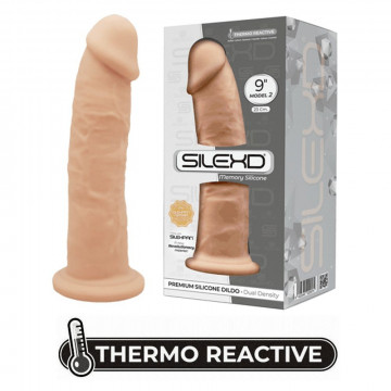 SilexD MODEL 2 - 9" CARAMEL 220574 FALLO REALISTICO PENE ARTIFICIALE IN SILICONE MEMORY TERMOREATTIVO CM 23