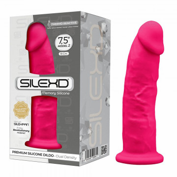 SilexD MODEL 2 - 7,5" PINK 220611 FALLO REALISTICO PENE ARTIFICIALE IN SILICONE MEMORY TERMOREATTIVO CM 19