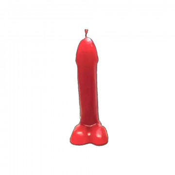 CER024 CANDELA FALLO CM 18 COLORE ROSSO CERA