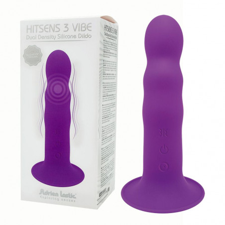 24523 HITSENS 3 VIBE PURPLE DILDO A DOPPIA DENSITÀ CON PELLE SILICONE PREMIUM E IMBOTTITURA SILEXPANⓇ CON MOTORE INTEGRATO