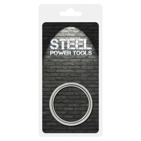 STEEL POWER TOOLS COCKRING COCK RING RIBBED 40 MM ANELLO FALLICO IN ACCIAIO INOSSIDABILE DIAMETRO 4 CM