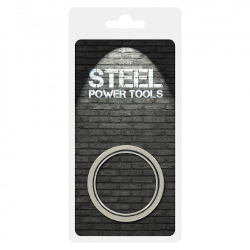 STEEL POWER TOOLS COCKRING COCK RING RIBBED 45 MM ANELLO FALLICO IN ACCIAIO INOSSIDABILE DIAMETRO 4,5 CM