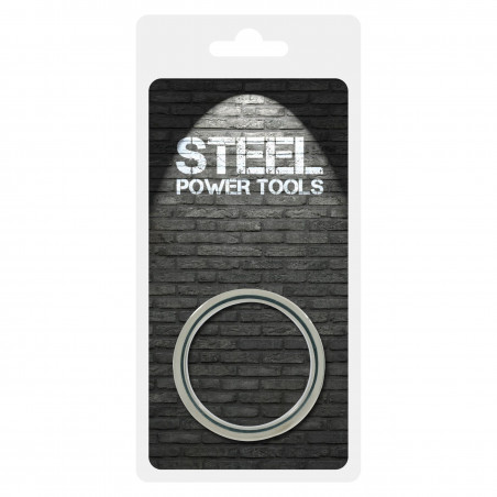 STEEL POWER TOOLS COCKRING COCK RING RIBBED 50 MM ANELLO FALLICO IN ACCIAIO INOSSIDABILE DIAMETRO 5 CM