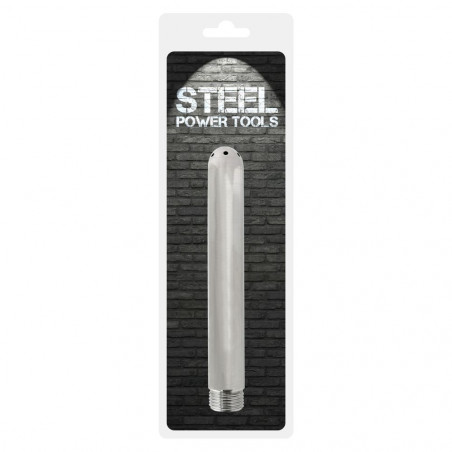 STEEL POWER TOOLS SHOWER STEEL DOCCIA ANALE IN ACCIAIO INOSSIDABILE SICURO PER IL CORPO CON ATTACCO UNIVERSALE