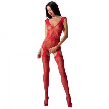 PASSION WOMAN BS062 BODYSTOCKING TUTINA CATSUIT COLORE ROSSO TAGLIA UNICA LINGERIE INTIMO SEXY