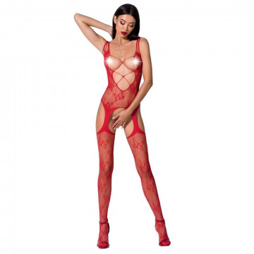 PASSION WOMAN BS075 BODYSTOCKING TUTINA CATSUIT COLORE ROSSO TAGLIA UNICA LINGERIE INTIMO SEXY