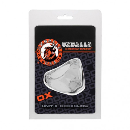 UNIT-X COCKSLING CLEAR ANELLO FALLICO PENE TESTICOLI IN TPR ELASTICO TRASPARENTE