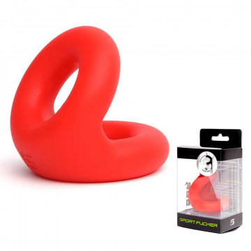 LIQUID SILICONE RUGBY RING RED COCKRING ANELLO FALLICO PENE E TESTICOLI IN SILICONE ROSSO