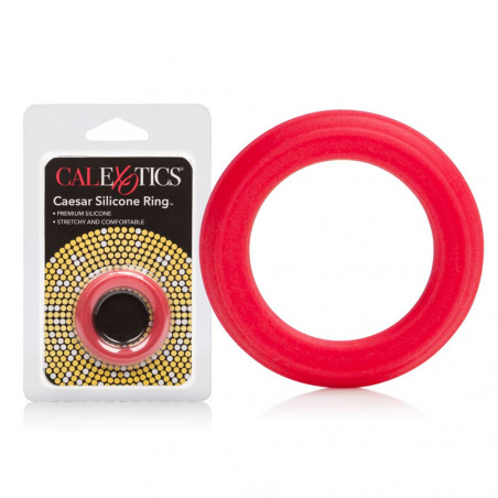 CAESAR SILICONE RING ANELLO FALLICO IN SILICONE ROSSO SICURO PER IL CORPO