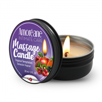 60158 AMORÉANE-MED MASSAGE CANDLE TROPICAL TEMPTATION CANDELA DA MASSAGGIO ARTIGIANALE