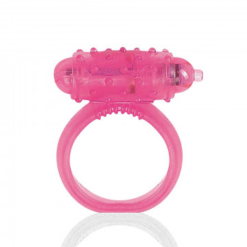 ANELLO FALLICO IN SILICONE VIBRANTE VIBRATORE ELASTICO VIBRATING PINK COCKRING STRETCH ROSA SET DI BATTERIE INCLUSE