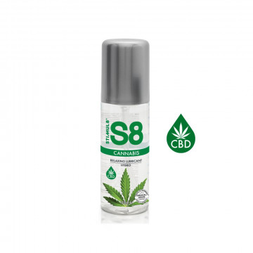 S8 HYBRID CANNABIS LUBE CBD LUBRIFICANTE INTIMO A BASE D’ACQUA SETOSO E SCORREVOLE 125 ML