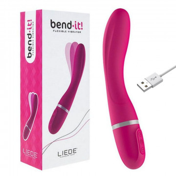 LIEBE BEND IT CERISE VIBRATORE IN SILICONE ROSA DI DESIGN FLESSIBILE