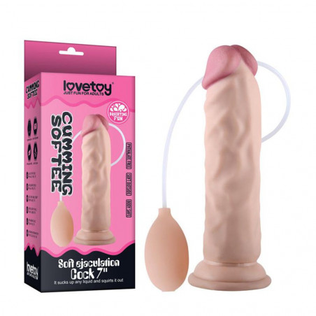 LOVETOY DILDO KING FALLO REALISTICO MORBIDO CON FUNZIONE DI EIACULAZIONE SQUIRTING 21 CM