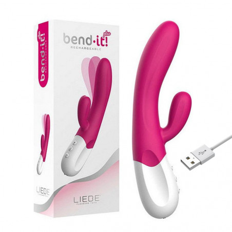 BEND IT PLUS VIBRATORE RABBIT DI DESIGN IN SILICONE VELLUTATO SUPER FLESSIBILE CON STIMOLATORE CLITORIDE RICARICABILE USB