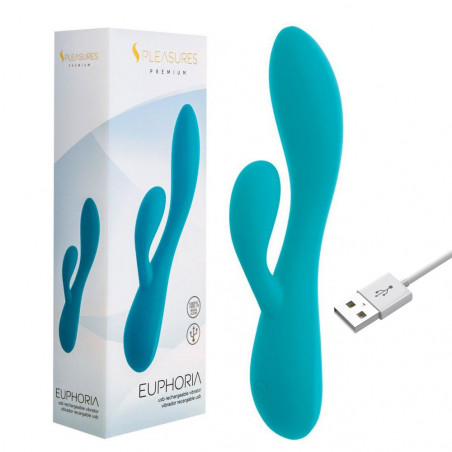 VIBRATORE RABBIT A DOPPIA STIMOLAZIONE IN SILICONE LIQUIDO VELLUTATO MORBIDO E FLESSIBILE STIMOLA CLITORIDE E PUNTO G