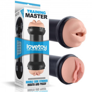 LOVETOY MASTURBATORE INTIMO MASCHILE PER UOMO DOPPIO SUPER REALISTICO MORBIDO ELASTICO FLESSIBILE VAGINA E BOCCA