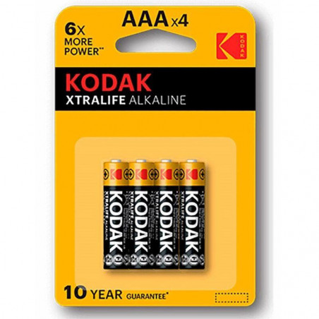 KODAK XTRALIFE ALKALINE BATTERY AAA LR3 BLISTER CON 4 BATTERIE MINISTILO