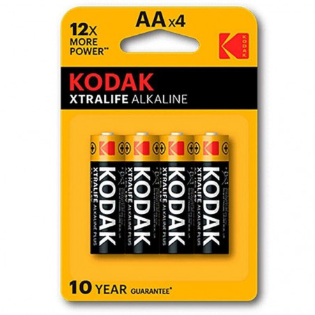 KODAK XTRALIFE ALKALINE BATTERY AA LR6 BLISTER CON 4 BATTERIE STILO