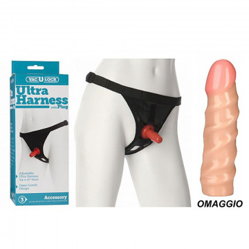 ULTRA HARNESS 2 & PLUG DOC JOHNSON MUTANDINA CON VAC-U-LOCK + FALLO INTERCAMBIABILE IN OMAGGIO (Copia)