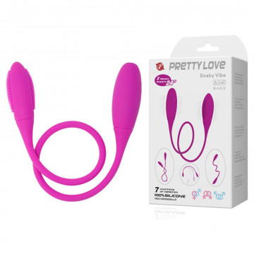 PRETTY LOVE SNAKY DELUXE 7V VIBRATORE IN SILICONE MORBIDO FLESSIBILE ELASTICO