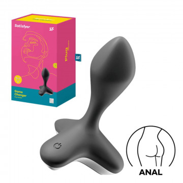 VIBRATORE A SPINA SATISFYER GAME CHANGER NERO STIMOLATORE PROSTATICO PLUG ANALE IN SILICONE RICARICABILE USB MAGNETICO