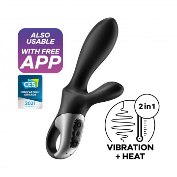 SATISFYER VIBRATORE ANALE VAGINALE UOMO DONNA AUTO RISCALDANTE CON APP SMARTPHONE