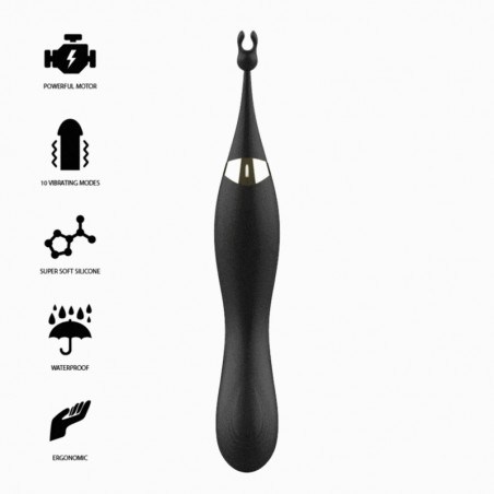 IBIZA VIBRATORE IN SILICONE G-SPOT E CLITORIDE CON PULSAZIONI RICARICABILE USB