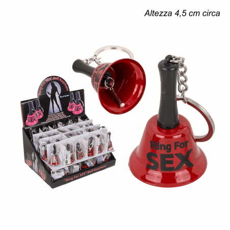 DISPLAY 48 PZ CAMPANELLO ROSSO DA TAVOLO CON SCRITTA RING FOR SEX CM 4,5 CIRCA GADGET PER ADULTI ADDIO AL CELIBATO NUBILATO