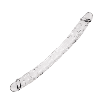 ALIVE SUPREME JELLY DILDO FALLO REALISTICO FLESSIBILE CON DOPPIA TESTA TRASPARENTE 38 X 4 CM