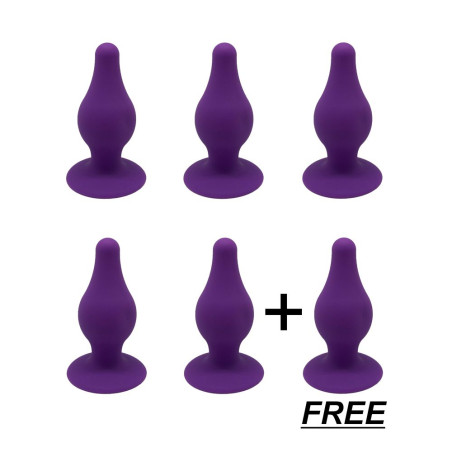 SilexD ANAL PLUG ANALE STIMOLATORE IN SILICONE MEMORY TERMOREATTIVO TG L VIOLA OFFERTA SPECIALE 5 + 1 FREE